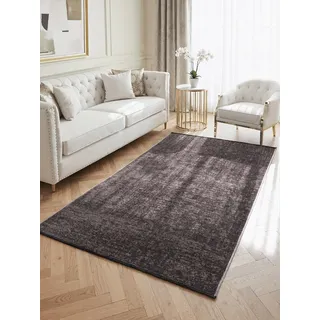 ELLE DECORATION Prisma Kurzflorteppich 80 x 150 cm Braun