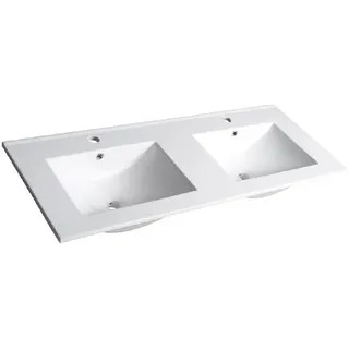 Sapho Slim - Möbel-Doppelwaschtisch 1200x460 mm, weiß 1601-120