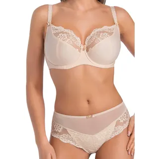 Teyli BH Damen mit Bügel – BH Große Größen für Große Brüste – Komfort BH mit Starkem Halt – Unterwäsche Damen Büstenhalter für Alltag Beige 75D
