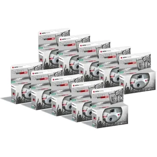 AGFA Photo Pack 10 x 601026 - Appareil Photo Jetable LeBox Black&White, 27 Photos, Objectif Optique 31 mm - Gris