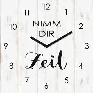 Wanduhr , Multicolor , Glas , 30x30x3.1 cm , Dekoration, Uhren, Wanduhren