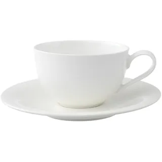 Villeroy & Boch Cappuccinotasse mit Untertasse 0,29 l Weiß