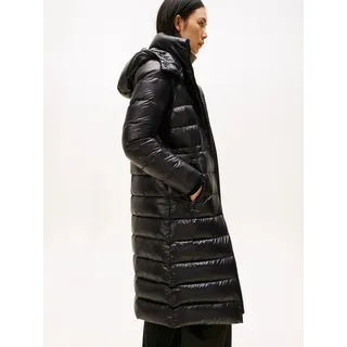 Tommy Hilfiger Steppmantel »GLOSS HW DOWN WAIST REG MAXI« in leicht glänzender Optik, schwarz