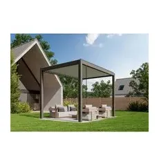 Huun Pergola Piano in Anthrazit-Weiß 400 x 300 cm