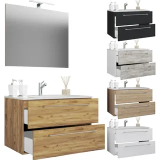 VCM my bath Badmöbel-Set Badinos 914328 schwarz 80,0 x 46,0 x 50,0 cm