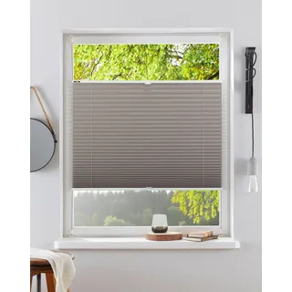 my home Plissee »LAHOLM« Lichtschutz ohne Bohren verspannt Fixmaß, Bestseller mit über 3500 4,5-Sterne-Bewertungen, Klemmträger, grau