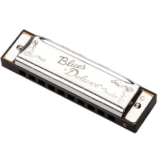 Fender Blues Deluxe Mundharmonika, Tonart E, 10 Löcher, Nickel-Chrom, Inklusive Etui