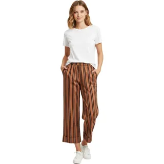 Under Colors Of Benetton Damen weite 7/8 gestreifte Hose S - Braun