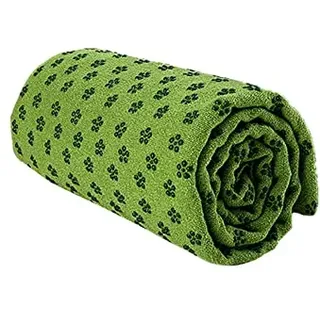 Morbuy Mikrofaser Hot Yoga Handtuch, Yoga Mat 183x63cm rutschfest Fitnesstuch Weich Atmungsaktiv Antirutsch Yogatuch Gilt für Fitness Ausbildung (183x63cm,klassisch grün)