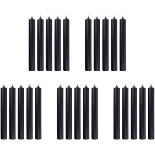 Butlers Stabkerze (25er Set) Rainbow , Schwarz , Paraffin , 2.2x18x2.2 cm , Dekoration, Kerzen & Kerzenhalter