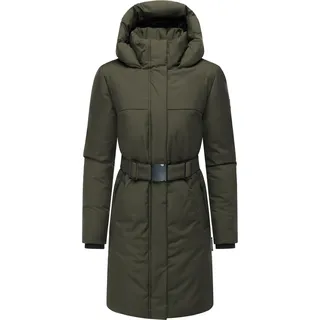 Wintermantel NAVAHOO "Wintermantel Gipfelspass XIV", Damen, Gr. M, grün (schwarz olive), Obermaterial: 100% Polyester PES.  Obermaterial: Futter: 100% Polyester PES. 100% Polyester PES., Mäntel Wintermantel
