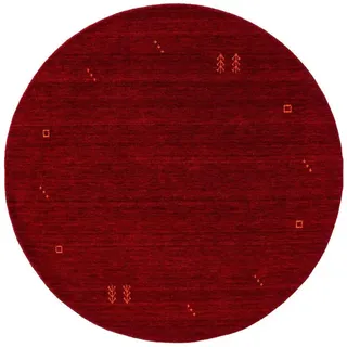 benuta Nest Wollteppich rund Jamal Rot ø 200 cm rund , Textil , Orientalisch , Rund , 200x200 cm , Gots , pflegeleicht , Teppiche und Böden, Teppiche, Schafwollteppiche