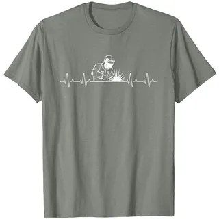 Schweißer Metallbau Schweisser Schlosser Geschenk Spruch T-Shirt, Herren, Heidekraut/Armeegrün, L