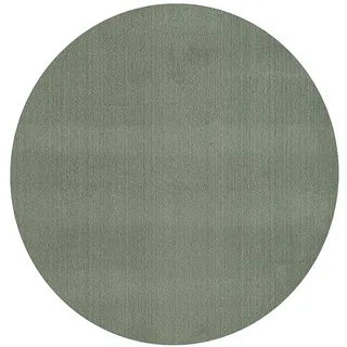 The CarPET »Relax round« rund 16 mm Höhe waschbarer Wohnzimmer Teppich, modern rutschfest, grün,