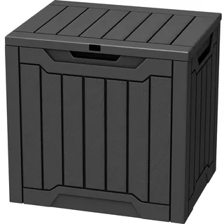 YITAHOME 118 Liter Gartenbox Kissenbox Wasserdicht, Abschließbarem Outdoor Garten Auflagenbox Wetterfest Garten Aufbewahrungsbox mit Seitengriffen für Gartengeräten Poolzubehör Spielzeug, Schwarz