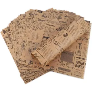 Hejo 100 Blätter Deli Papier für Burger, Pommes, Korb