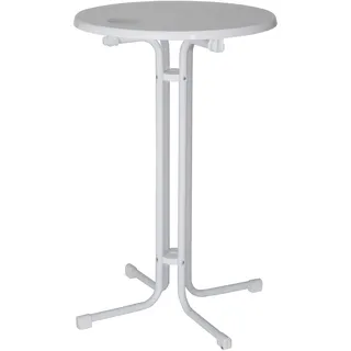 BEST Freizeitmöbel Multiflex Stehtisch Ø 80 x 110 cm weiß klappbar