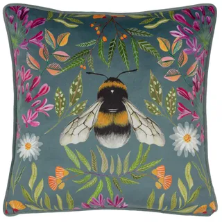 Wylder Nature House of Bloom Zinnia Bee Kissen, quadratisch, Polyester gefüllt