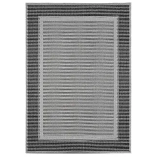 Andiamo Arizona 2", grau, B:240cm H:5mm L:340cm, Kunstfaser, Teppiche, Teppich, Flachgewebe, mit Bordüre, In- und Outdoor geeignet, Wohnzimmer