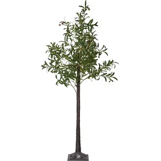 Künstlicher Olivenbaum ,Olivec, groß, 178 LEDS, outdoor, H 180cm - Braun, Grün