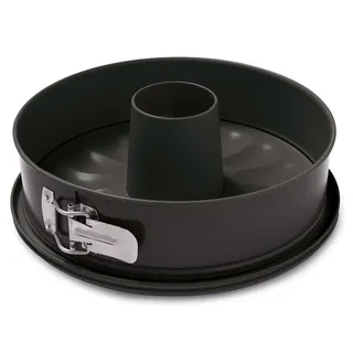 Guardini Gardenia, Springform mit 2 Böden 24 cm, Boden mit Auslaufschutz, Stahl mit Antihaftbeschichtung, Farbe Schwarz