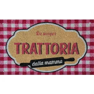 Gift Company Zerbino Trattoria Dalla Mamma Fußmatte Kokosnüsse 75 x 45 cm, Mehrfarbig, 1, 4