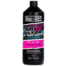 Muc Off Air Filter Cleaner, 1 Liter - Biologisch Abbaubares Schaumstoff Sportluftfilter Reinigungsmittel für Motorcross und Motorsport - Entfernt Öl und Schmutz für maximale Motorleistung
