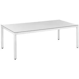 Beliani Gartentisch 220 x 100 x 74 cm Weiß