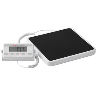 Vevor Tragbare medizinische Waage, digitale Arztwaage zum Wiegen – mit Anti-Rutsch-Matte, 2 Einheiten (kg/lb), Hold- und Tara-Funktion, 180 kg, Körperwaage für Fitnessstudio, Zuhause, Krankenhaus