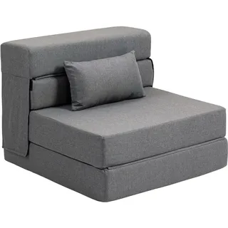 HOMCOM Schlafsessel Polyester Schaumstoff 210L x 80B x 15H cm Grau