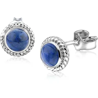 Nenalina Ohrstecker Lapislazuli blau 925 Silber