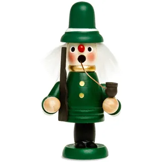 SIKORA Mini Räuchermännchen aus Holz Räucherfigur Deko Weihnachtsfigur - RM-G, Farbe/Modell:G3 Jäger grün, Höhe in cm:Höhe ca. 12 cm