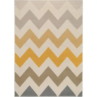 benuta pop Teppich Gelb, 120x170 cm - Moderner Kurzflor-Teppich für Wohnzimmer