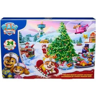 Adventskalender, 24 Überraschungen, Figuren und Zubehör, Paw Patrol, Ab 3 Jahren, 12 Figuren, 8 Mini Fahrzeuge, 4 Zubehörteile - Bunt