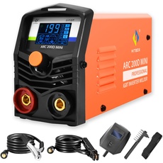 HITBOX ARC200D MINI - 2 In 1 Schweissgerät Kompakt Elektro Schweißgerät Mit LCD SYN Digitalanzeige Inverter Schweissgerät MMA E-Hand/Lift TIG/Hot Start/Arc Force/VAD/Schutzschild