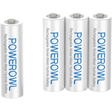 POWEROWL AAA Akku Wiederaufladbar AAA Batterien (1.2v Geringe Selbstentladung,1000mAh) 4 Stück