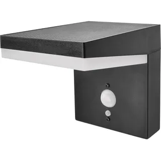 EMOS Solar LED-Wandleuchte mit Bewegungsmelder Aluminium 10,7 × 15,4 × 13 cm schwarz