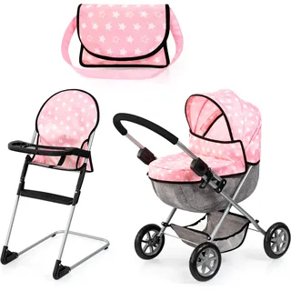 Bayer Design Puppenwagen Set, Cosy rosa