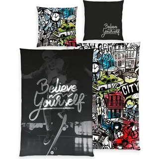 Skater Bettwäsche Set 2tlg. 135x200 cm 100% Microfaser