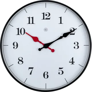 Nextime nXt - Wanduhr - Ø 25 cm - Kunststoff - Weiß - 'Bernard'
