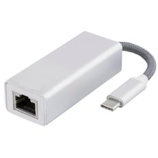 Deltaco USB C Network Adapter Gigabit RJ45 white