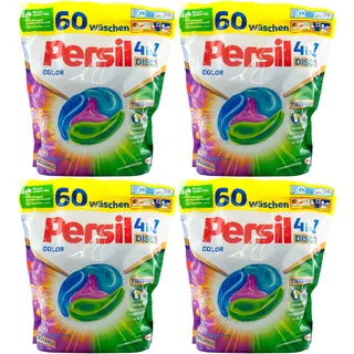 Persil Discs COLOR 4 x 60 Stück 4in1 Tiefenrein Waschmittel Caps 20-95°