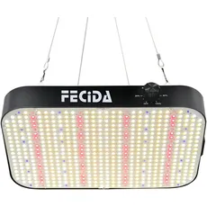 FECiDA LED Grow Lampe | Grow Light 12000 Lumen 130 Watt, Dimmbare Pflanzenlampe LED Vollspektrum mit UV-IR, 60x60cm Pflanzenlampe für Zimmerpflanzen Blüte, Lamp for Growing mit Daisy-Chain-Funktion