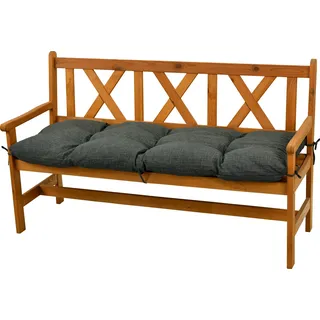 AMPO Bankauflage Bankkissen Sitzkissen Polser für Gartenbank Hollywoodschaukel 140 cm - Grau