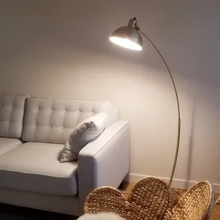 Osasy Bogenlampe Arc Stehlampe Moderner Stehend Klavierlampe,Bogenleuchte Leselampe für Sofa/Office Wohnzimmer Schlafzimmer, H165CM,Ohne Glühbirne