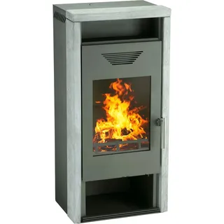 Wamsler LOGi-W Kaminofen Naturstein Grau 8 kW