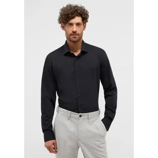 Eterna Langarmhemd »SLIM FIT« NON IRON (bügelfrei), schwarz