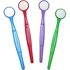 4 x Dental-Mundspiegel – Zahnpflege (1 von jeder Farbe)