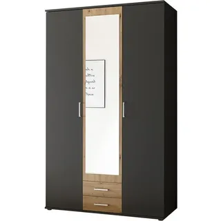 Pol-Power Drehtürenschrank Hanau 120 x 196 x 53,5 cm Grau