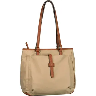 Tom Tailor Reva Zip Shopper Umhängetasche Reißverschluss Mittelgroß Beige